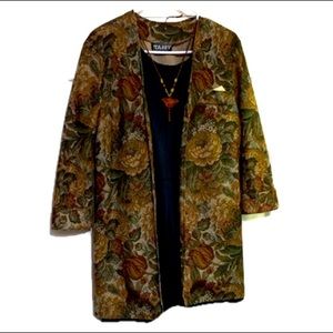 CCO! Tabby Floral Blazer Jacket Polyester, vintage floral, excellent condition
